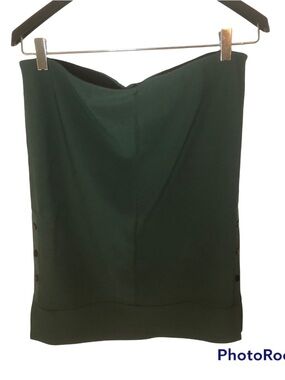By Malene Birger Dark Green Strapless Pencil Skirt L